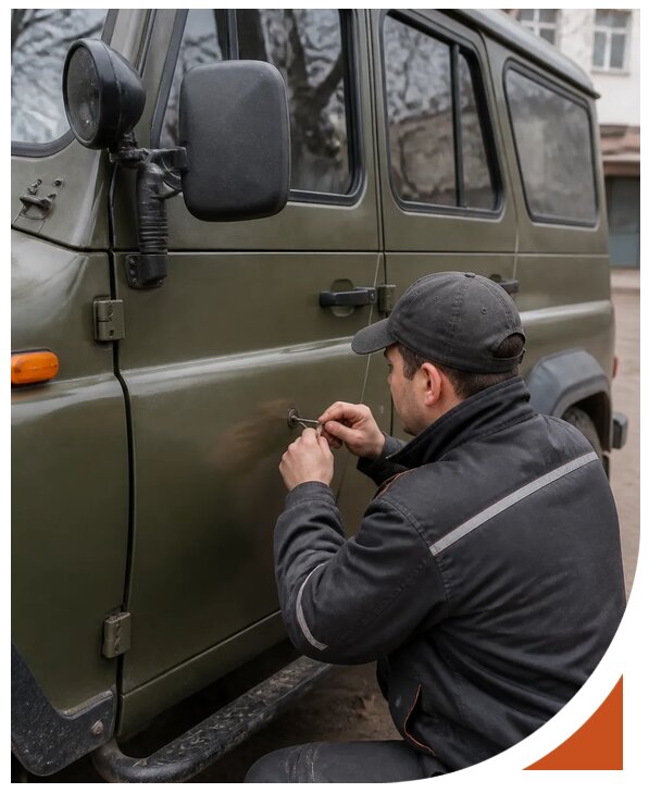 Профессиональное вскрытие автомобиля УАЗ без повреждений в Домодедове